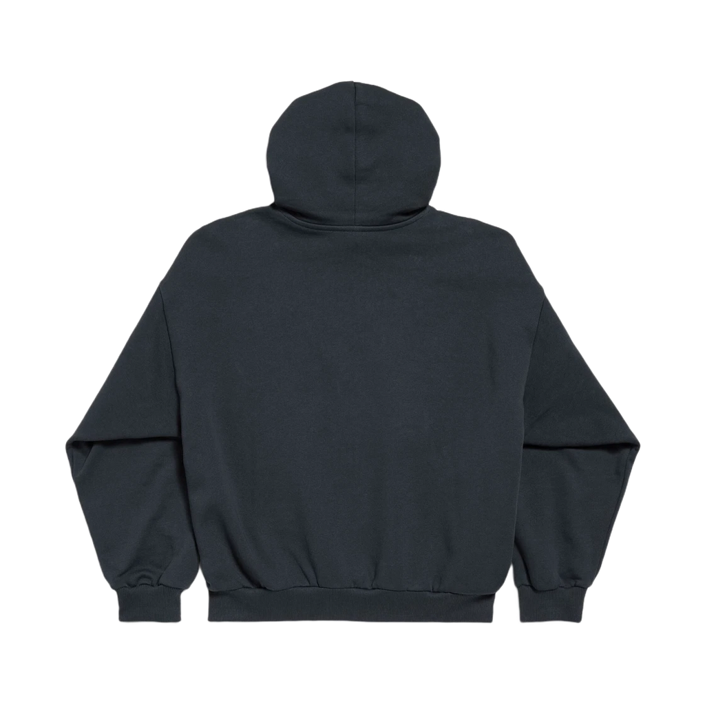 BALENCIAGA NANO BB HOODIE MEDIUM FIT BLACK FADED