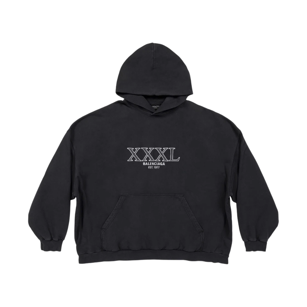 BALENCIAGA 3XL HOODIE LARGE FIT BLACK