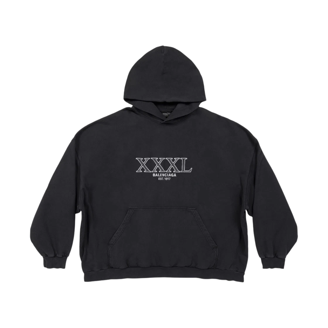 BALENCIAGA 3XL HOODIE LARGE FIT BLACK