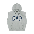 PROJECT G/R BOXY SLEEVELESS ZIP HOODIE GREY