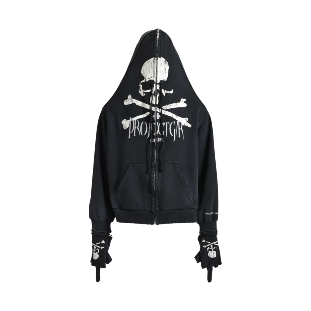 PROJECT G/R X MASTERMIND ZYGON HOODED ZIP-UP BLACK