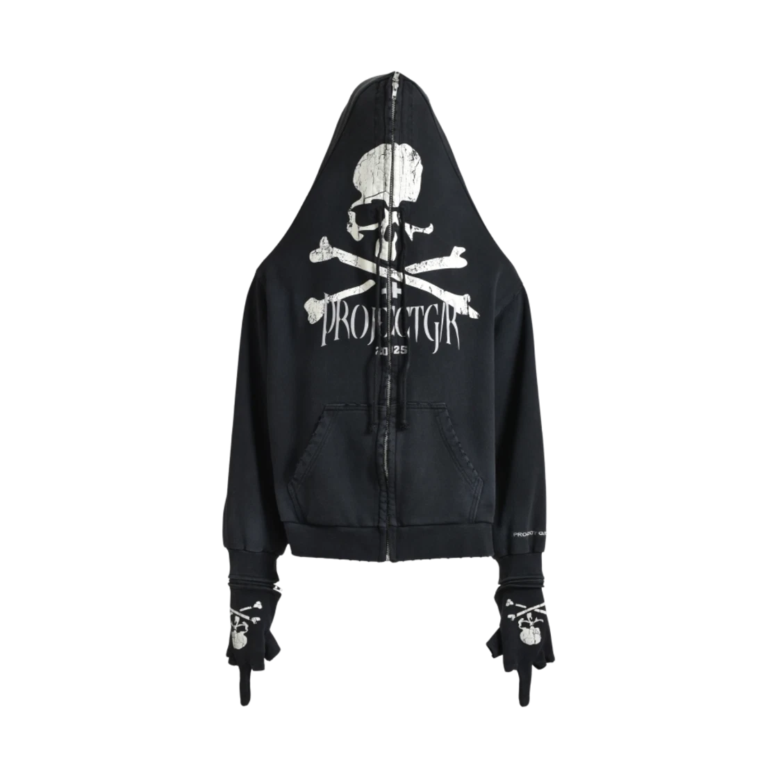PROJECT G/R X MASTERMIND ZYGON HOODED ZIP-UP BLACK