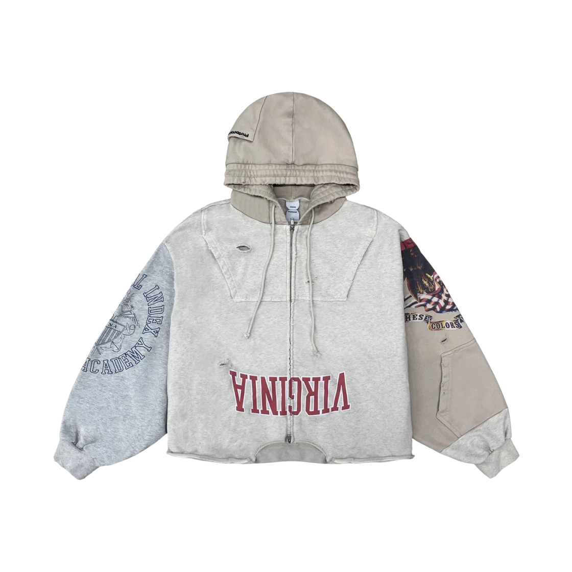 PROTOCOL INDEX UPSIDE DOWN ZIP HOODIE