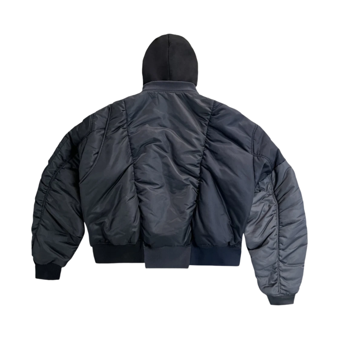 PROJECT G/R UNBALANCED REWORKED BOMBER JACKET BLACK