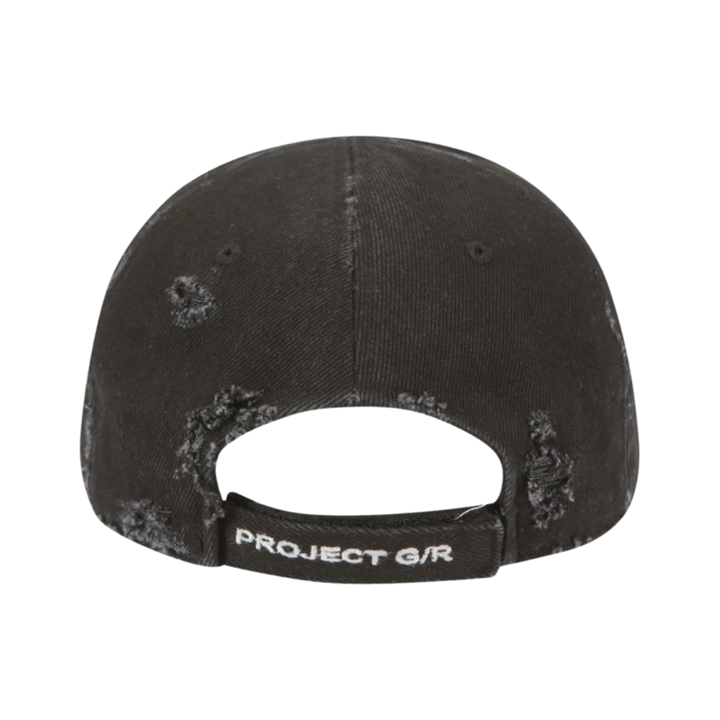 PROJECT G/R X MASTERMIND WASHED CRASHED CAP BLACK