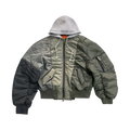 PROJECT G/R UNBALANCED REWORKED BOMBER JACKET KHAKI