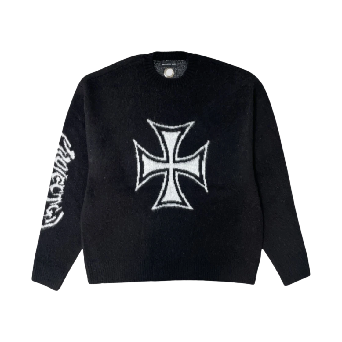 PROJECT G/R IRON CROSS MOHAIR KNIT PULLOVER BLACK