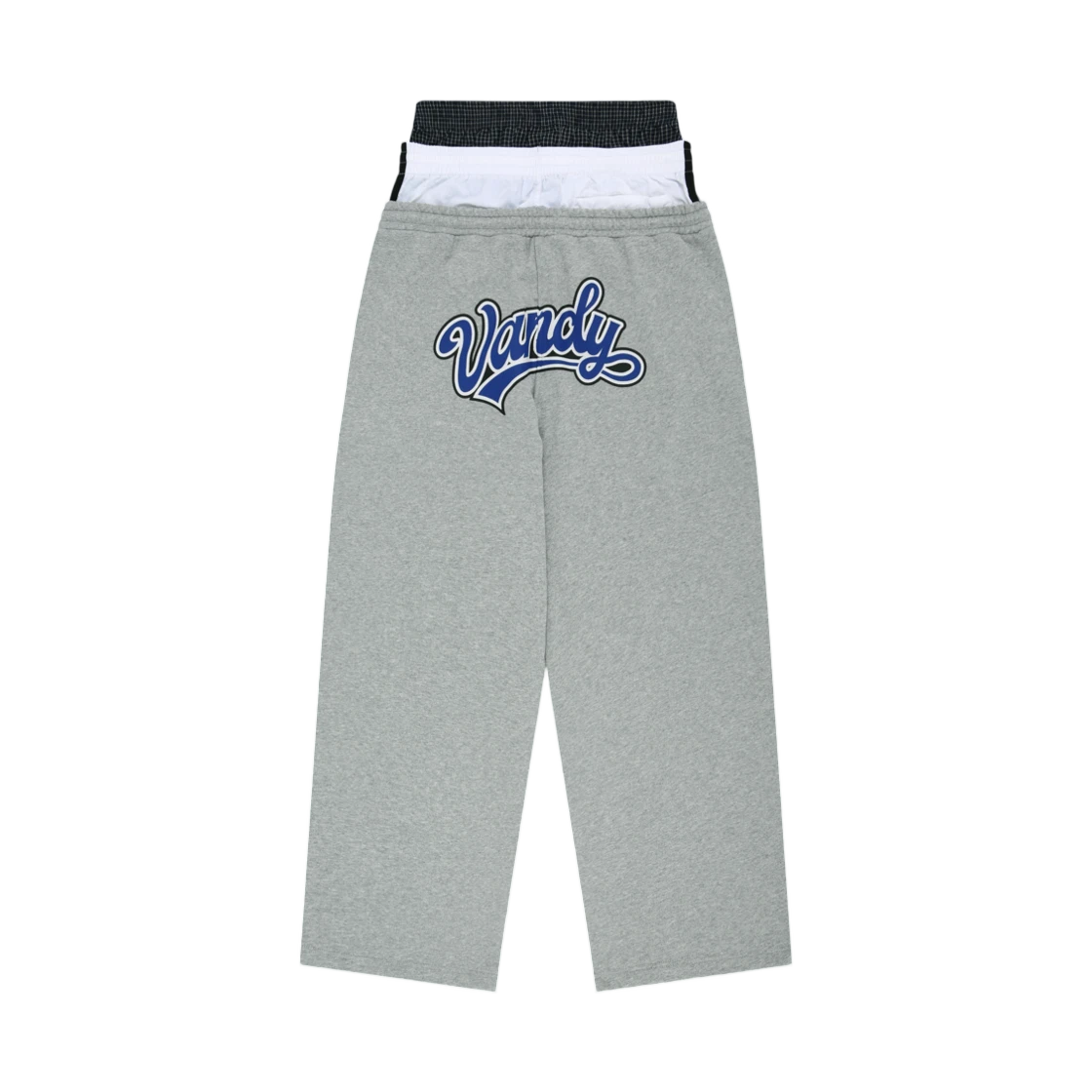 PROTOCOL INDEX X VANDY THE PINK 3 LAYERED SWEATPANTS MELANGE GREY