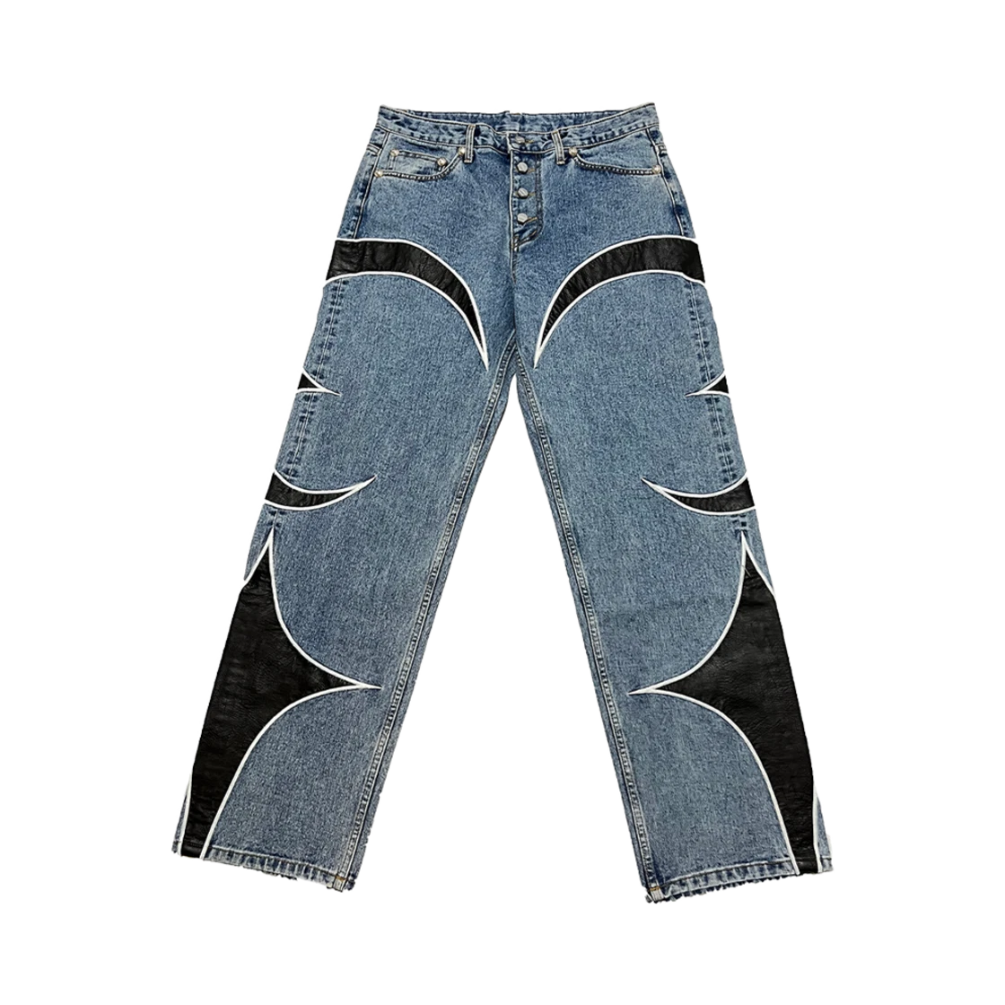 THUG CLUB TC LEATHER WASHING DENIM PANTS