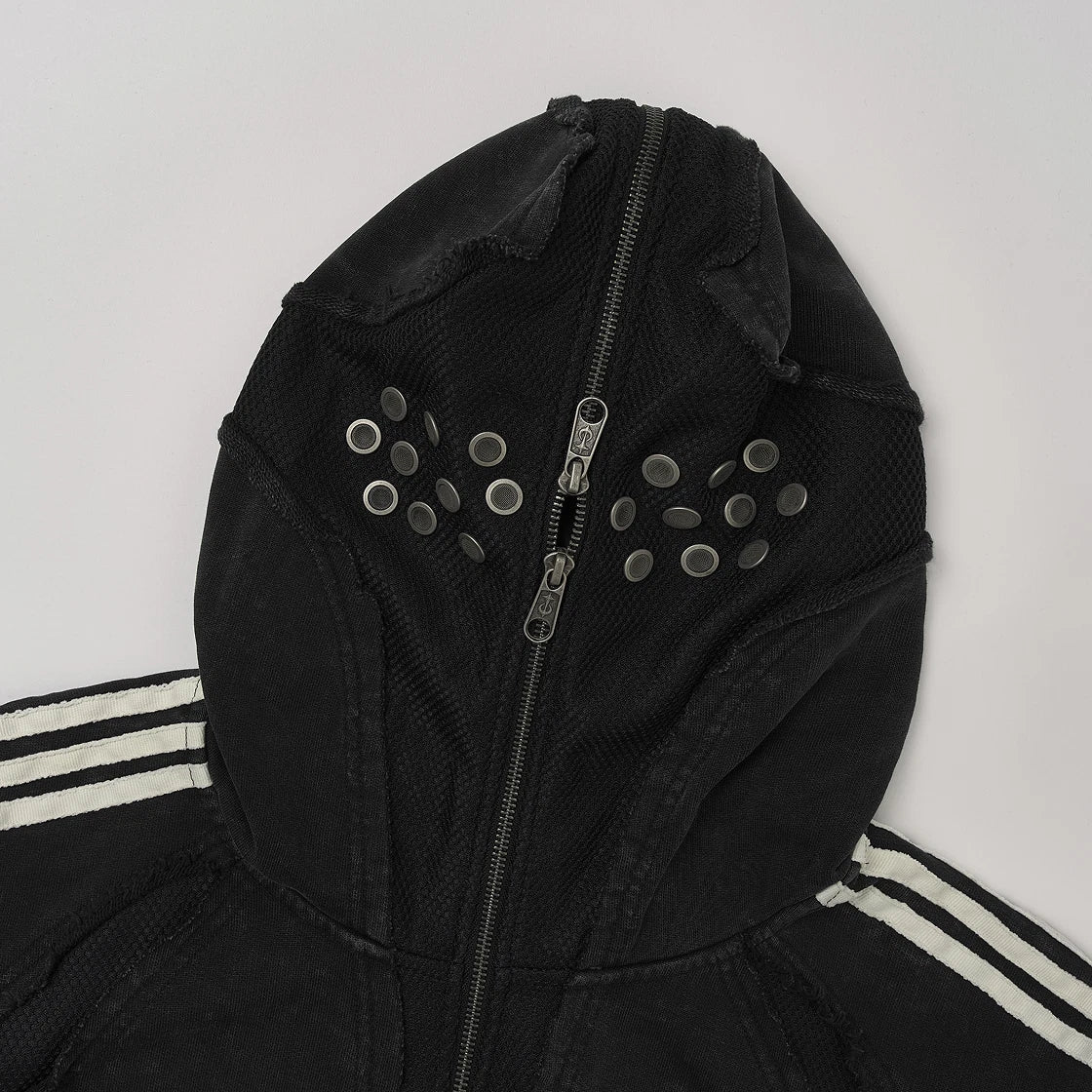 ADIDAS X THUG CLUB TEAMGEIST SWEAT HOODED ZIP UP BLACK