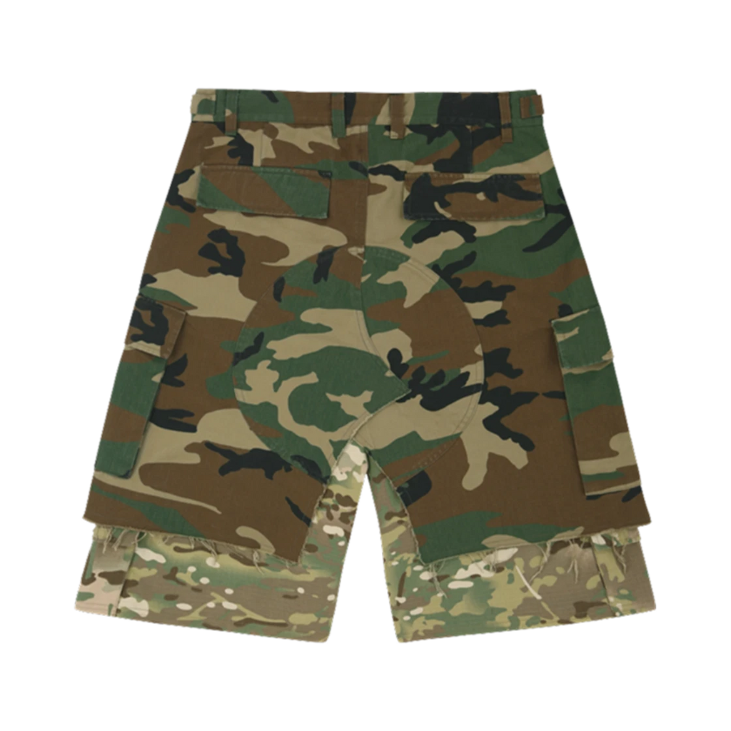PROJECT G/R LAYERED SKIRT CARGO SHORTS CAMO