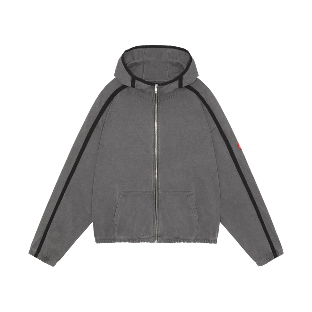 CAV EMPT OVERDYE TAPED LIGHT ZIP HOODY CHARCOAL - 24FW