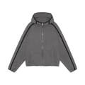 CAV EMPT OVERDYE TAPED LIGHT ZIP HOODY CHARCOAL - 24FW