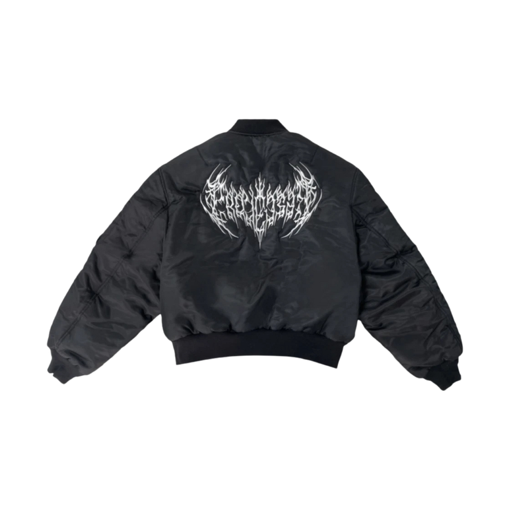 PROJECT G/R METALIC BOMBER JACKET BLACK
