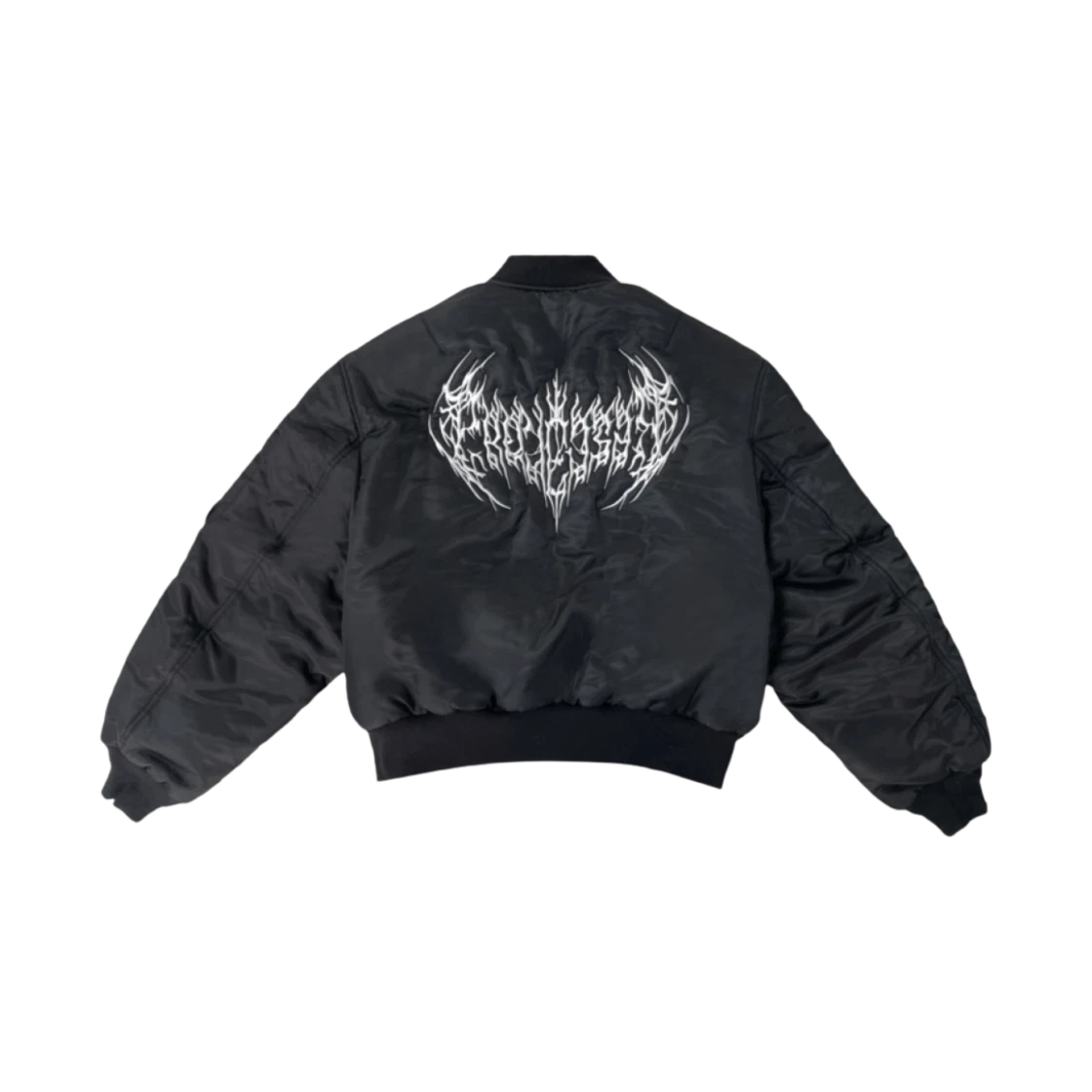 PROJECT G/R METALIC BOMBER JACKET BLACK