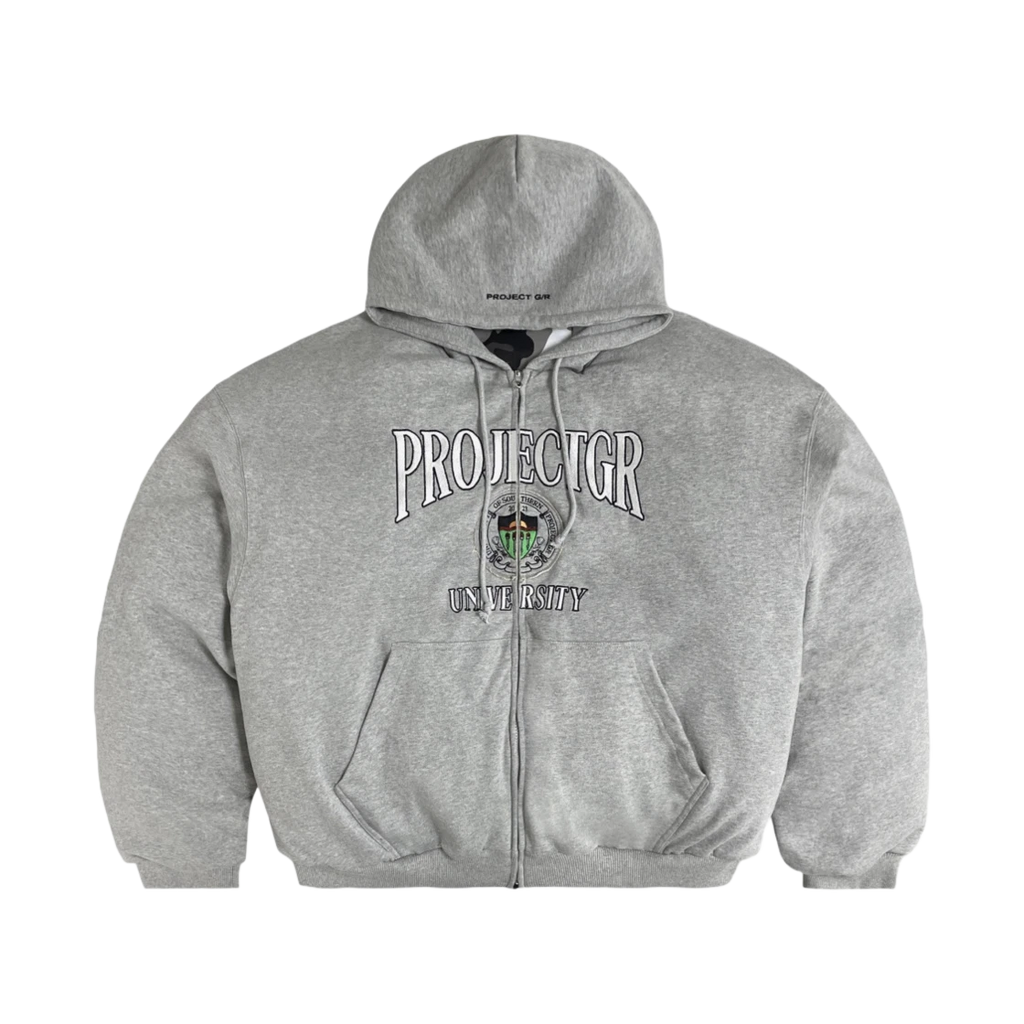 PROJECT G/R REVERSIBLE HOODED PUFFER JACKET GREY