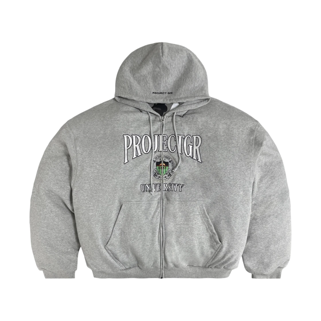 PROJECT G/R REVERSIBLE HOODED PUFFER JACKET GREY