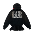 PROJECT G/R HEADLINER DOUBLE LAYERED HOODIE BLACK