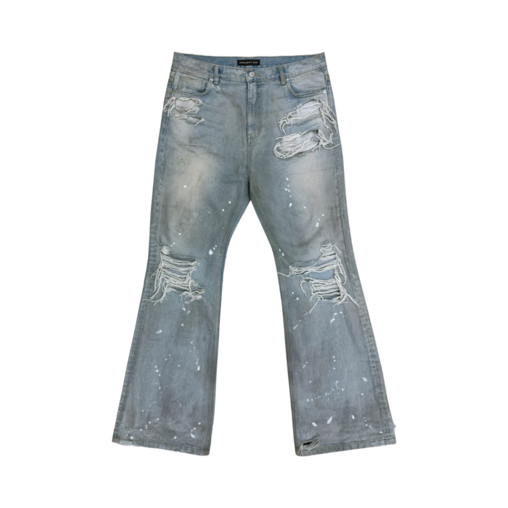 PROJECT G/R DISTRESSED FLARE JEANS BLUE