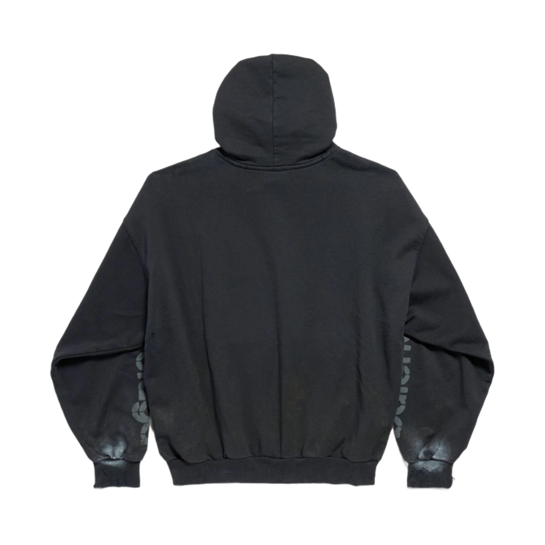 BALENCIAGA 3B STENCIL HOODIE MEDIUM FIT BLACK