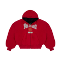 PROJECT G/R REVERSIBLE HOODIE MA-1 JACKET BLACK RED