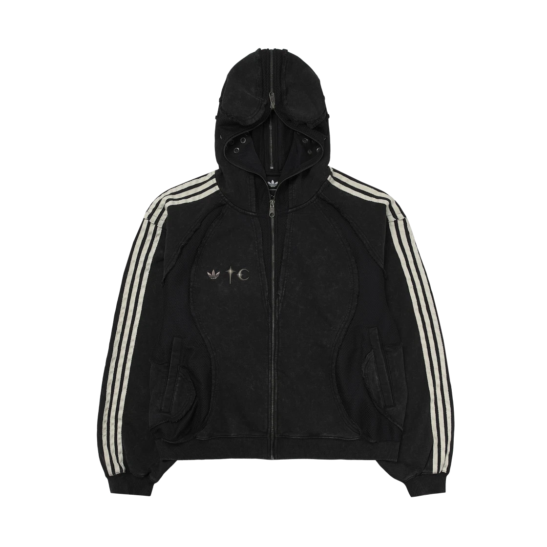ADIDAS X THUG CLUB TEAMGEIST SWEAT HOODED ZIP UP BLACK
