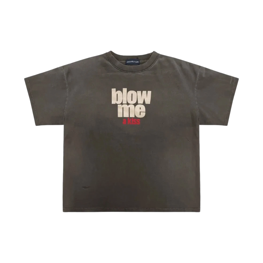 PROJECT G/R BLOW ME WASHED T-SHIRT BROWN
