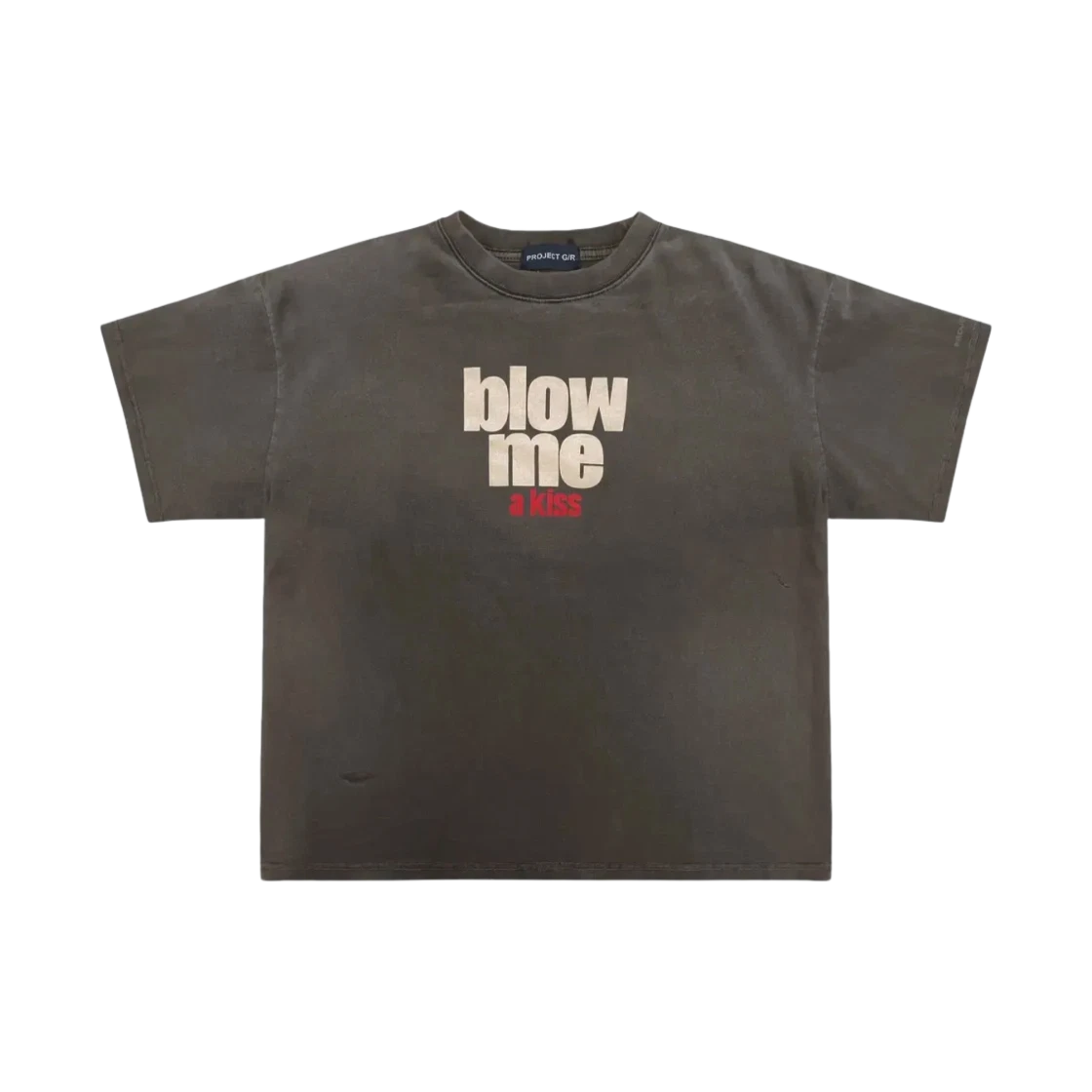 PROJECT G/R BLOW ME WASHED T-SHIRT BROWN