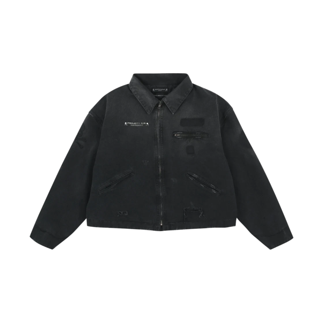 PROJECT G/R X MASTERMIND DISTRESSED CANVAS WORK JACKET BLACK