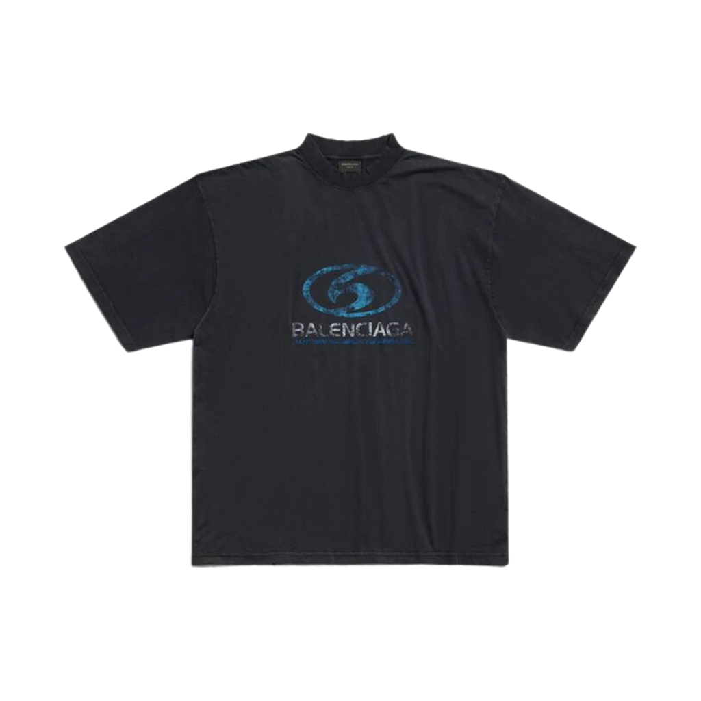 BALENCIAGA SURFER MEDIUM FIT T-SHIRT BLACK BLUE
