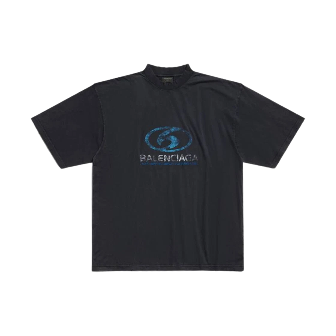 BALENCIAGA SURFER MEDIUM FIT T-SHIRT BLACK BLUE