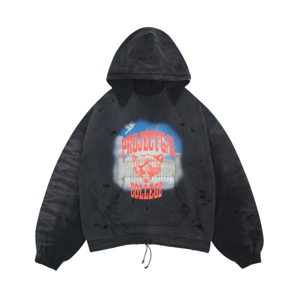 PROJECT G/R MIXED PRINTED VINTAGE HOODIE