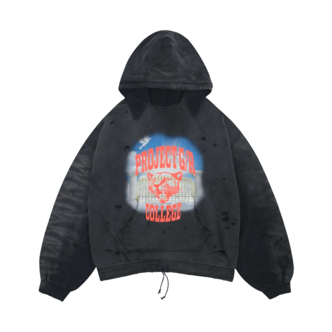 PROJECT G/R MIXED PRINTED VINTAGE HOODIE