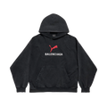 BALENCIAGA X PUMA HOODIE MEDIUM FIT BLACK FADED