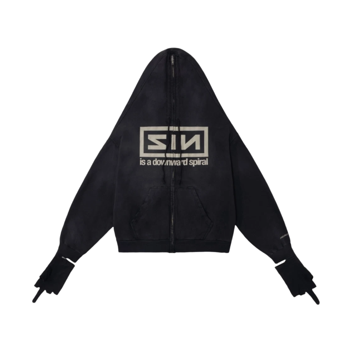 PROJECT G/R ZYGON ZIP HOODIE BLACK