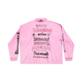 BALENCIAGA DIY METAL LONG SLEEVE T-SHIRT MEDIUM FIT IN PINK BLACK RED