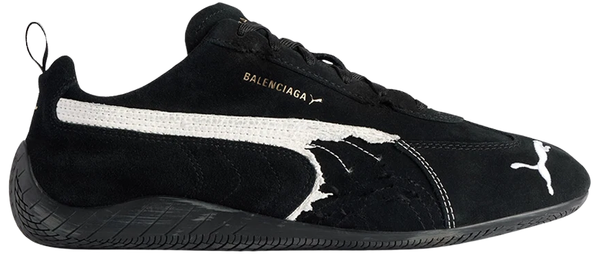 BALENCIAGA X SPEEDCAT SUEDE 'BLACK WHITE'