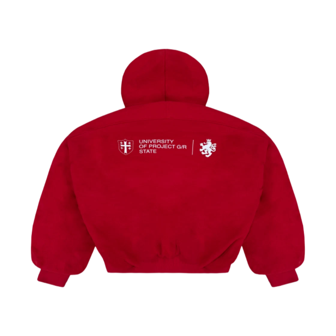 PROJECT G/R REVERSIBLE HOODIE MA-1 JACKET BLACK RED