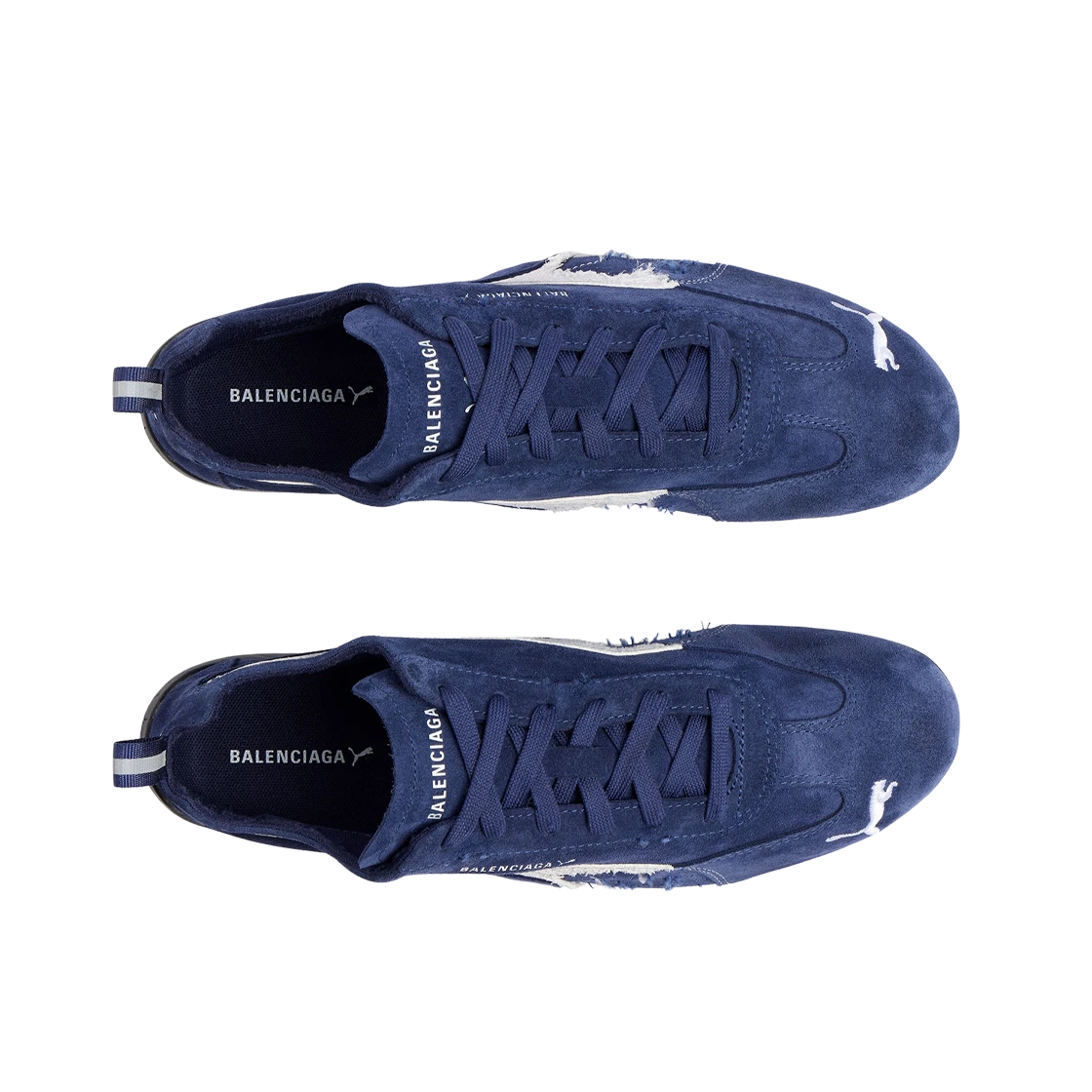 BALENCIAGA X PUMA SPEEDCAT SUEDE NAVY WHITE