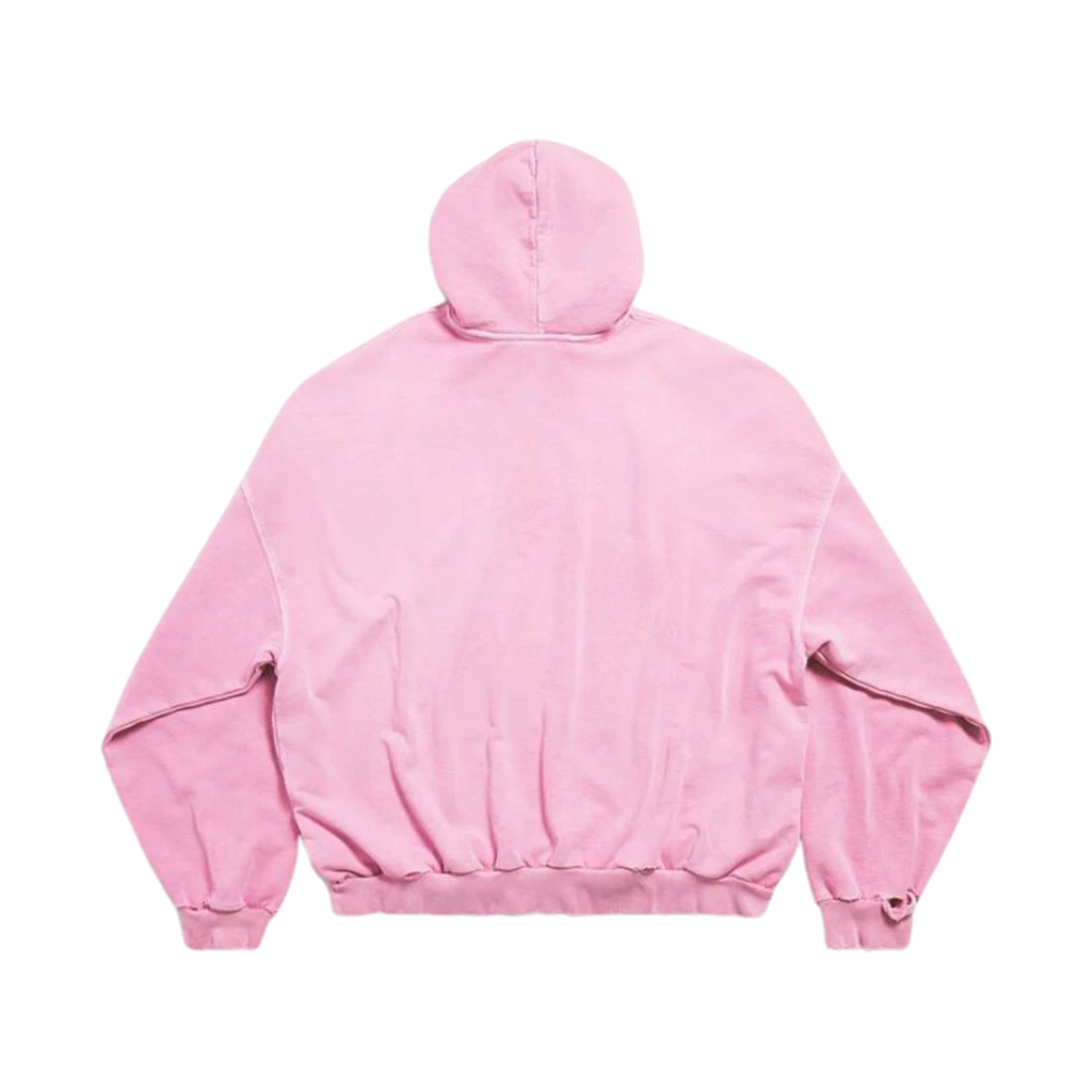 BALENCIAGA PARIS MOON OVERSIZED HOODIE LIGHT PINK