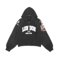 PROJECT G/R RECONSTRUCTED FOLDED ZIP HOODIE BLACK