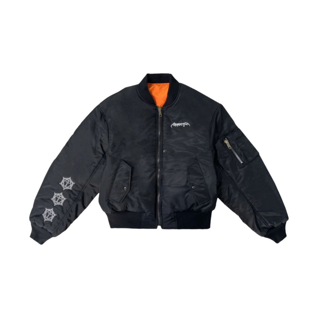 PROJECT G/R METALIC BOMBER JACKET BLACK