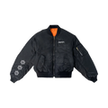 PROJECT G/R METALIC BOMBER JACKET BLACK