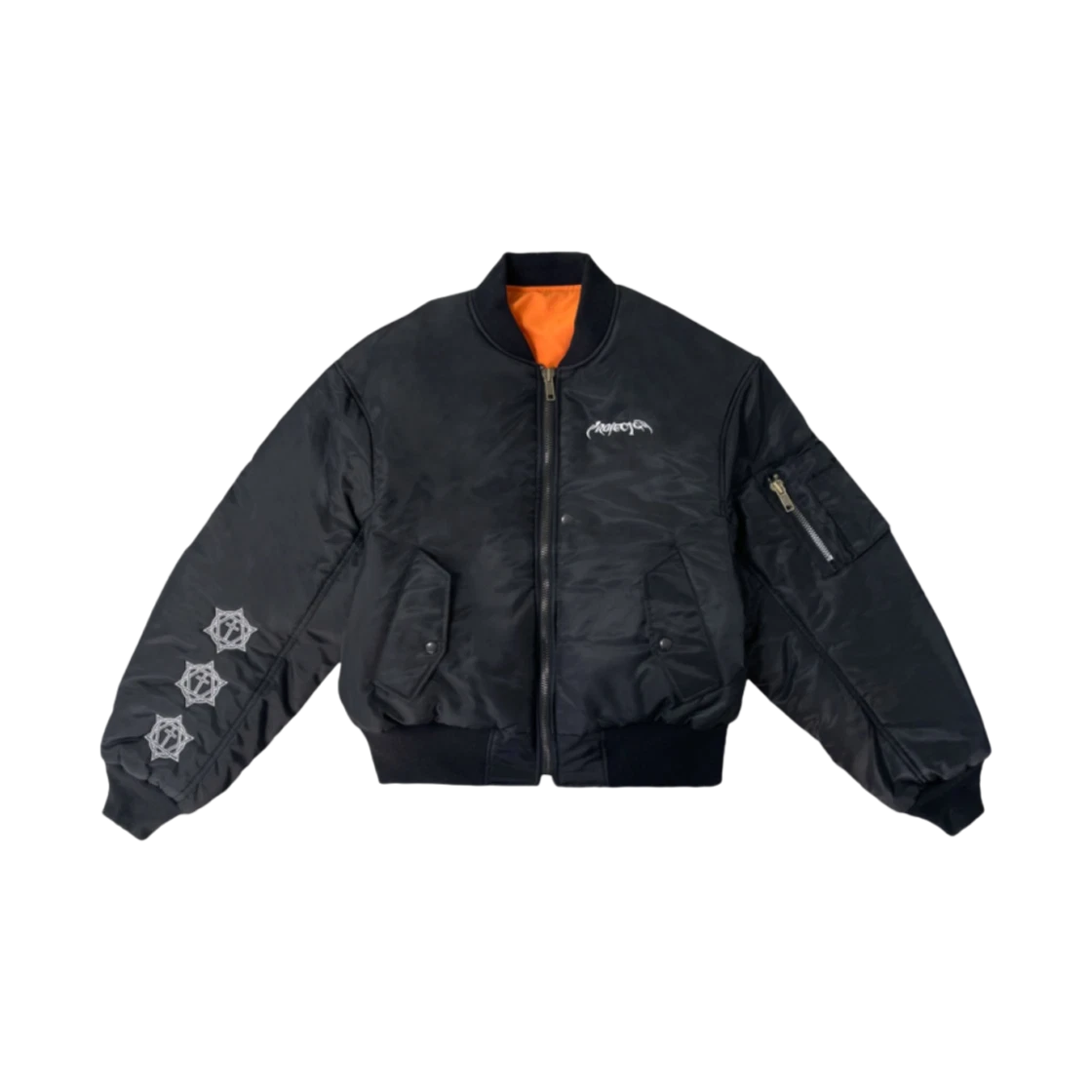 PROJECT G/R METALIC BOMBER JACKET BLACK