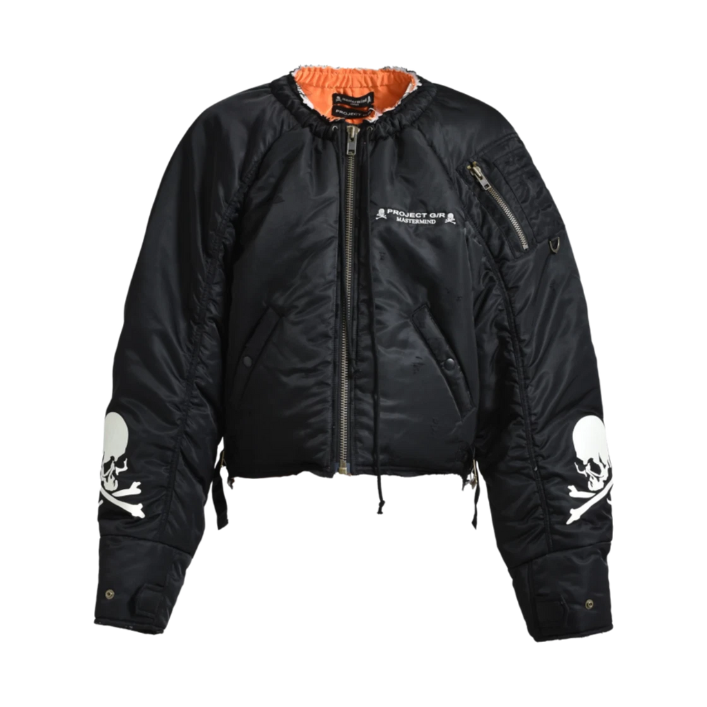 PROJECT G/R X MASTERMIND RECONSTRUCTED BOMBER JACKET BLACK