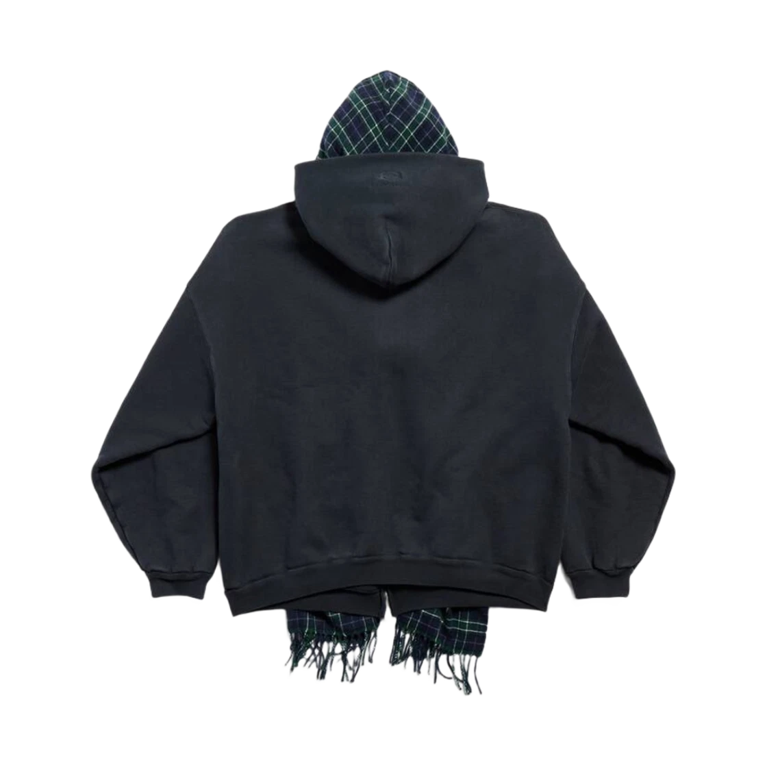 BALENCIAGA UNITY SPORTS ICON SCARF ZIP UP HOODIE OVERSIZED DARK BLUE