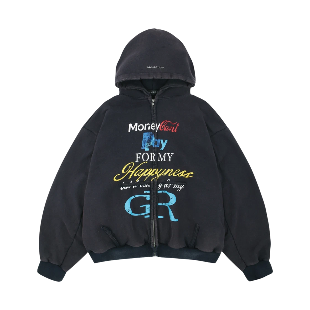 PROJECT G/R HAPPINESS ZIP HOODIE NAVY