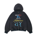 PROJECT G/R HAPPINESS ZIP HOODIE NAVY