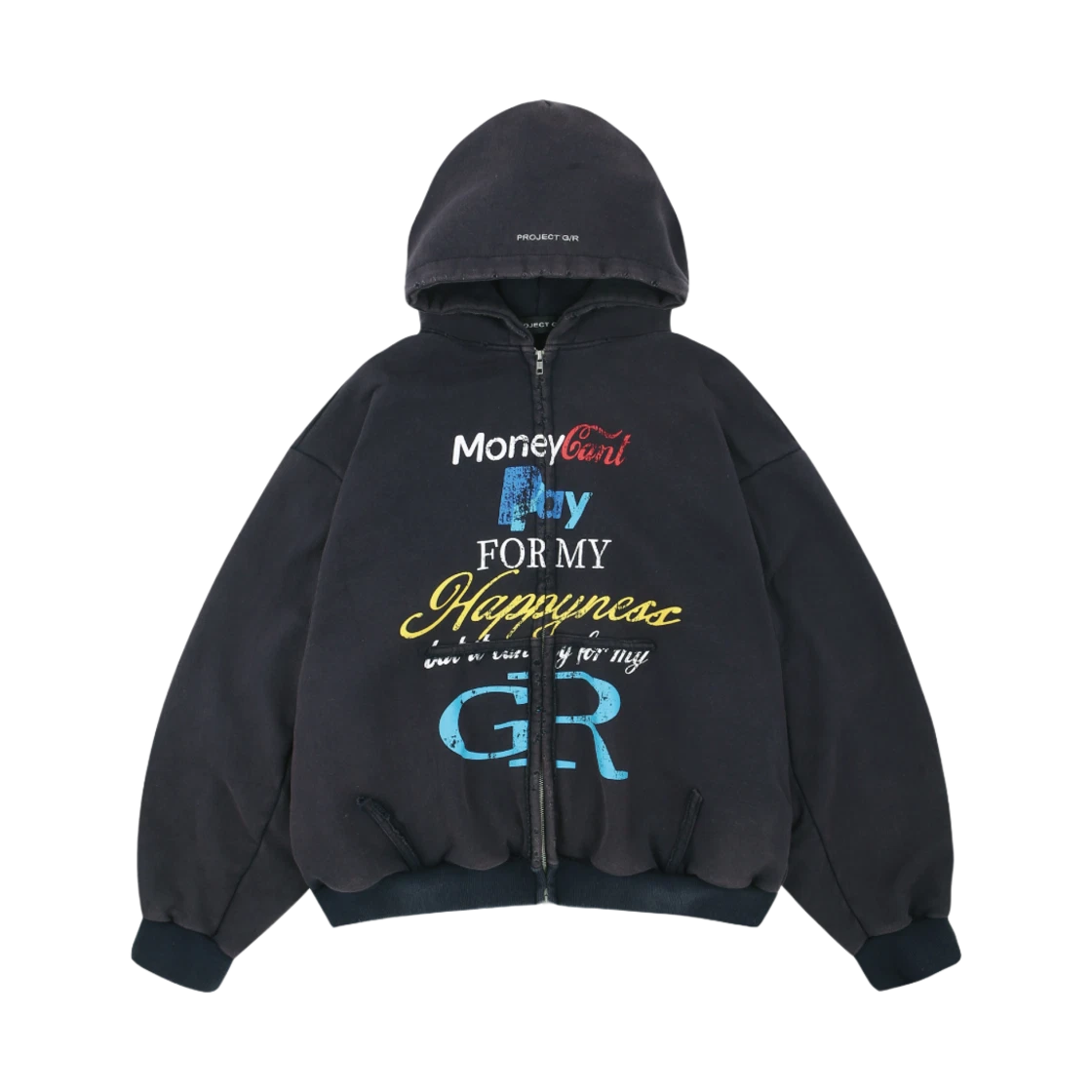 PROJECT G/R HAPPINESS ZIP HOODIE NAVY