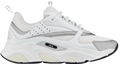 DIOR B22 SNEAKERS TECHNICAL MESH AND SILVER CALFSKIN WHITE